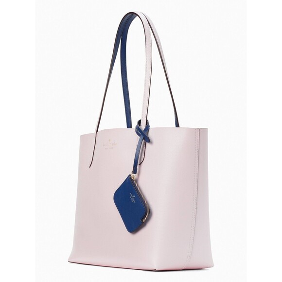 New Kate Spade Ava Reversible Tote with Pouch Double Faced Leather Pale Amethyst - Picture 3 of 6